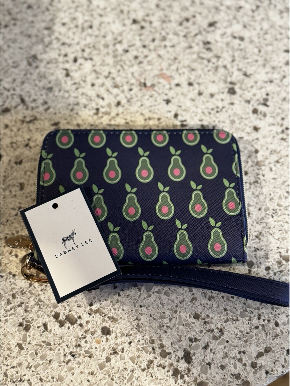 ⭐️Dabney Lee Avocado Zip Wallet, Navy and Green